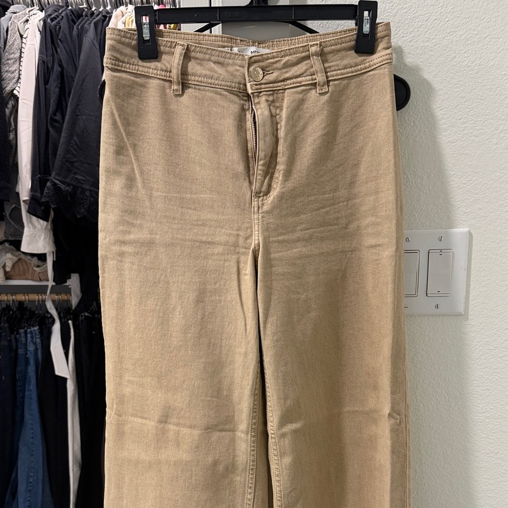 Khaki culotte jeans